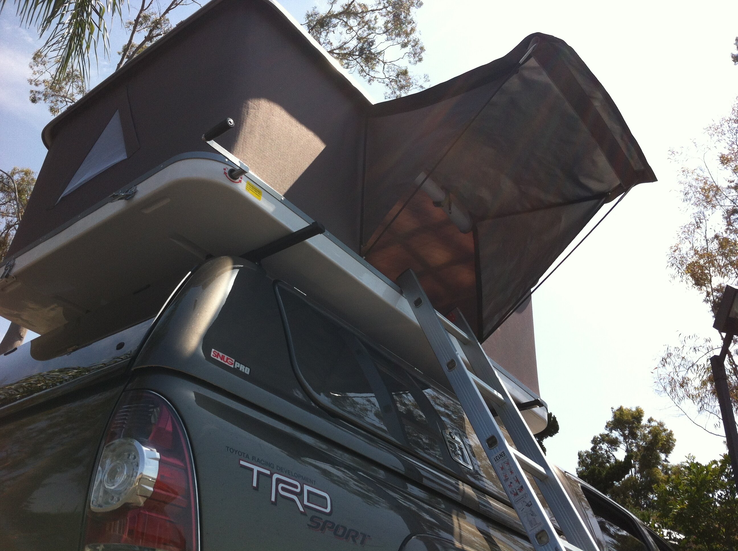 roof top tent on a toyota tacoma